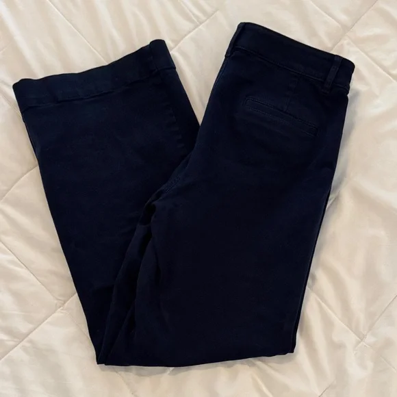 LOFT Navy Palmer Wide Leg Pants - Picture 3 of 8